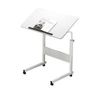 CHCHC Table D'appoint for Ordinateur Portable,Roue Universelle Mobile Table Bout Canapé Table Basse for Chambre À Coucher Salon Espace Limité(White)