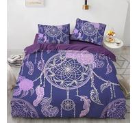 CHCHNXY Housse de Couette 140x200 Attrape-Rêves 3D Imprimée Ensemble de Literie avec Fermeture éclair Doux Parure de Lit en Microfibre pour d'enfant - 2 Taie d'oreiller 65x65cm