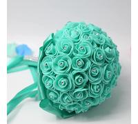 CHCWR 1/2/4/6 PCS 10 Pouces Bouquets de Fleurs de Mariage pour mariée Fake Rose Bouquets Arrangements Floraux avec Diamant et Rubans Mous pour décorations de Mariage
