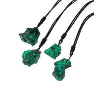 CHCWR 10pcs Natural Quartz Crystal Pendant Green Malachite Mineral Collier Collier