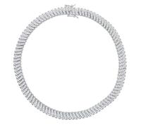 CHCWR 14 carats d'or sur 925 Silver Opulent 10 mm entièrement ensemble Diamant Moisanite Tennis Collier, Collier de chaîne de tennis Moisanite , Une déclaration de luxe et d'élégance pour les