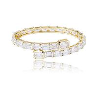 CHCWR 14K Gold Over S925 Emerald Cut Mossanite Bijoux, bracelet de tennis de style hip-hop, Brillance classique rencontre une touche contemporaine, des cadeaux de la fête des pères pour papa