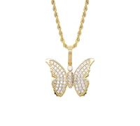CHCWR 14K Gold Over S925 Verbotage à cadre de feuille de cœur, Collier Moisanite densément réglé, souvenir élégant pour chérir les moments de la vie, cadeaux pour papa