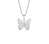CHCWR 14K Gold Over S925 Verbotage à cadre de feuille de cœur, Collier Moisanite densément réglé, souvenir élégant pour chérir les moments de la vie, cadeaux pour papa