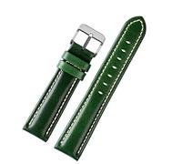 CHCWR 18 mm 20 mm 22 mm motif en bambou Souette de vache mouche à vache mouche à boucle papillon autruche en cuir verte bracelet (couleur: d rg pliage, taille: 22 mm)