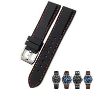 CHCWR 20 mm 21 mm 22 mm Silicone Black Blue Watch Bands pour IWC Pilot Mark 18 Watch Sports Strap