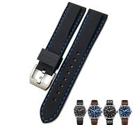 CHCWR 20 mm 21 mm 22 mm Silicone Black Blue Watch Bands pour IWC Pilot Mark 18 Watch Sports Strap