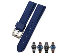 CHCWR 20 mm 21 mm 22 mm Silicone Black Blue Watch Bands pour IWC Pilot Mark 18 Watch Sports Strap
