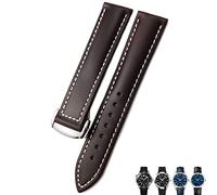 CHCWR 21 mm 20 mm 22 mm Crow Watch Strap pour Omega Seamaster 300 Speedmaster Watch Bands (couleur: noir noir, taille: 21 mm)