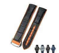 CHCWR 21 mm 22 mm en cuir en caoutchouc de montre 19 mm 20 mm pour Omega Seamaster 300 Speedmaster AT150 Hydroconquest Sports Sobre