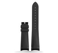 CHCWR 22 mm en caoutchouc naturel SILIONE Watch Band Special pour Tudor Black Bay GMT Pin d'extrémité incurvée/boucle pliante Black rouge Greenwrist