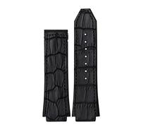 CHCWR 25 * 7 mm Vraie Cow Leather Rubber Watch Band pour Classic Fusion Universe Big Bang Series Men Belt Watch Band Butterfly Buckl