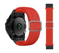 CHCWR 26 22 mm Sport Nylon Watchband Wristrap pour Fenix 7 7x 6x 6 Pro 5x 5 EPIX 3HR Fit Emple Fit Release Bracelet Bracelet (Couleur: rouge et blanc, taille: 22 mm Fenix 5 6 935)