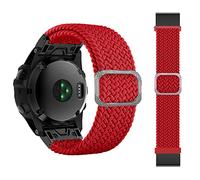 CHCWR 26 22 mm Sport Nylon Watchband Wristrap pour Fenix 7 7x 6x 6 Pro 5x 5 EPIX 3HR Fit Emple Fit Release Bracelet Bracelet (Couleur: rouge et blanc, taille: 22 mm Fenix 5 6 935)