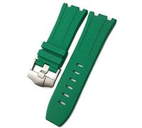 CHCWR 28 mm Fluorine Bubber Silicone étanche Bandier de montre pour Audemars AP 15703 15710 ACCESSOIRES STRAP WORK/BROWN / 28MM
