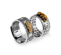 CHCWR 2pcs Feng Shui anneaux pour hommes anillo feng shui de la buena suerte feng shui pixiu ring pour les femmes