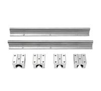 CHCWR 2PCS SBR10 Guide linéaire 700-500 mm Toute Longueur 10 mm Rails linéaires 4pcs SBR10UU Routeur de Bloc de roulement à Billes (300 mm)