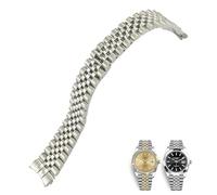 CHCWR 316L STRAPE DE MONTRER 20 mm pour une date de montre 36 mm 116233 116234 Bande de montre en métal solide doré en argent (couleur: or argenté, taille: 20 mm pour RLX)
