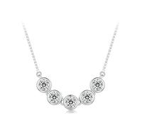CHCWR Anneaux pour adolescentes, collier pendentif Moissanite avec placage, boîte à bijoux emballée