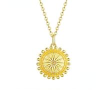 CHCWR Anneaux pour adolescents, Collier pendentif Sun Coin pour femmes Colliers de chaîne de couleurs Colliers de mode Girl Girl