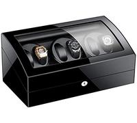CHCWR Automatique Wind Winder 6 + 7 Watcher Box Box Box Paint Péronale en Bois extérieur Motor extrêmement Silencieux 4 Modes de Rotation Accessoires, E,