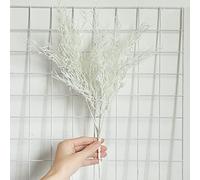 CHCWR Bamboo Grass, Fleur Artificielle Décoration de Maison Bouquets de Mariage Table à Manger de Salon UV Fake Flower (Blanc)