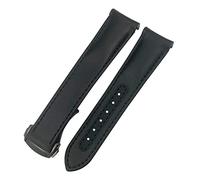 CHCWR Band de montre 19 mm 20 mm 21 mm pour 1550 Planet Ocean Smooth Locage de vache de vache/argent brun Round / 20 mm