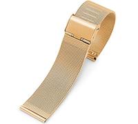 CHCWR Band de montre en acier inoxydable 8/10/12/13/14/15/16/17/18/19/21/21/22/23/23/24 mm Watchband en maille en argent 304 Sangle en acier inoxydable (couleur: or, taille: 21 mm)