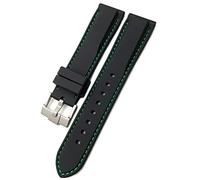 CHCWR Band de montre en caoutchouc 19 mm 21 mm 20 mm 22 mm 23,0 mm 24 mm Fix pour SKX Slicon de montre en silicone étanche/rouge noir / 19 mm