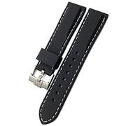 CHCWR Band de montre en caoutchouc 19 mm 21 mm 20 mm 22 mm 23,0 mm 24 mm Fix pour Skx Souffle en silicone imperméable à SKX/Black Red / 19 mm
