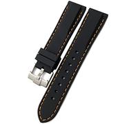 CHCWR Band de montre en caoutchouc 19 mm 21 mm 20 mm 22 mm 23,0 mm 24 mm pour sangle de montre en silicone étanche et verte noir / 20 mm