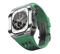 CHCWR Band de montre en caoutchouc Célette en fibre de carbone , pour SE / 4/5/6/7/8/9 série 44/45 mm de watch mod kit accessoires avec outil de bande