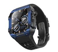 CHCWR Band de montre en caoutchouc Célette en fibre de carbone , pour SE / 4/5/6/7/8/9 série 44/45 mm de watch mod kit accessoires avec outil de bande