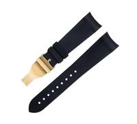 CHCWR Band de montre en caoutchouc Fluoro Special pour Tudor Strap Bay GMT Extin de boucle pliante Bracelet de bracelet 41 mm