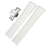 CHCWR Band de montre en caoutchouc fluory de 21 mm pour Patek 5164A 5167A Aquanaut Philippe Series Butterfly Backle Rubber Watch Watch
