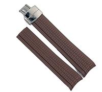 CHCWR Band de montre en caoutchouc souple Aquanaut Fits pour le silicone 5164a 5167a 5168a 21 mm Boucotte de boucle pliante (couleur: boucle verte-non, taille: 21 mm)