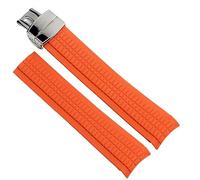 CHCWR Band de montre en caoutchouc souple Aquanaut Fits pour le silicone 5164a 5167a 5168a 21 mm Boucotte de boucle pliante (couleur: boucle verte-non, taille: 21 mm)