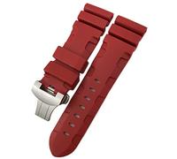 CHCWR Bande de montée en caoutchouc 22 mm 24 mm 26 mm Sigle de montre en silicone pour bracelet imperméable Panerai submersible Luminor Pam