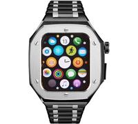CHCWR Bande de montre de boîtier de pare-chocs en acier inoxydable ， pour 8 7 6 5 4 SE 45 mm 44 mm, Kit MOD MOD BRACKET INTÉGRÉ STRAPE EN TOCH
