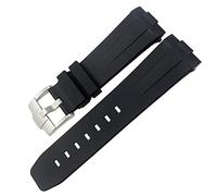 CHCWR Bande de montre en caoutchouc 23 mm 22 mm 24 mm Sangle de montre pour Tudor Heritage Black Bay Bronze Pelagos Black Red Sport Bracelets Bracelets Watchbands (Couleur: Noir, taille: 23 mm)