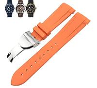 CHCWR Bande de montre en caoutchouc naturel 20 mm 22 mm spécial pour Tudor Black Bay 1958 39 mm 41 mm GMT Pin Pelagos/Boucotte de boucle pliante