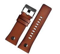 CHCWR Bande de montre en cuir authentique pour ceinture de montre diesel DZ4476 / 4482 DZ7408 7406 4318 STRAP 22 24 26 28 mm