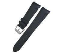 CHCWR Bande de montre en silicone en caoutchouc à extrémité incurvée 22 mm 20 mm pour Tudor Black Bay 41 mm pelagos 42 mm 1958 Blue Sports Watch Strap