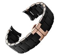 CHCWR Bande de montres en acier en caoutchouc en caoutchouc noir en silicone noir pour Armani AR5905 | 5906 | 5920 | 5919 | 5859 Femmes 20 mm homme 23 mm Bracelet de bracele