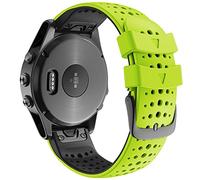 CHCWR Bande de surveillance QuickFit de 22 mm pour Fenix 7 6 6Pro 5 5Plus Silicone Band pour la mise au point S60 S62 Forerunner 935 945 Strap de poignet, Vert, noir, 22mm Fenix 5 5Plus