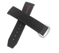 CHCWR Bandoue de montre en caoutchouc 22 mm 20 mm 19 mm 21 mm Slecche de montre pour Omega Speedmaster Heritage Seamaster Silicone étanche Sport Bracelet