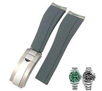 CHCWR Bands de montre en silicone en caoutchouc de 21 mm 21 mm pour Swearner Yacht Master Oysterflex Daytona Watchband Band