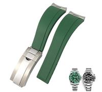 CHCWR Bands de montre en silicone en caoutchouc de 21 mm 21 mm pour Swearner Yacht Master Oysterflex Daytona Watchband Band