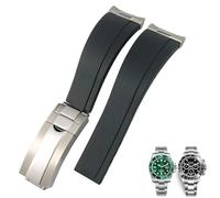 CHCWR Bands de montre en silicone en caoutchouc de 21 mm 21 mm pour Swearner Yacht Master Oysterflex Daytona Watchband Band