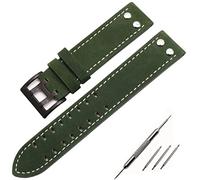 CHCWR Bands de surveillance en cuir authentique 20 mm 22 mm pour Hamilton Khaki Field Watch H760250 H77616533 Watchband Watch Bouton Bouton (Couleur: 24 mm, taille: 20 mm)
